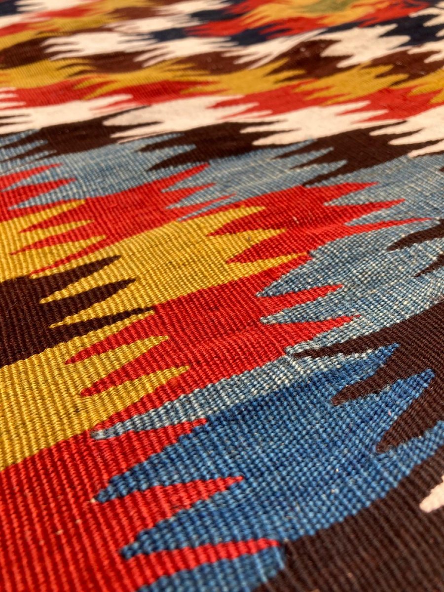 Kilim Veramin - Qashqai. Perse. Circa 1880. 265 x 160 cm-photo-6