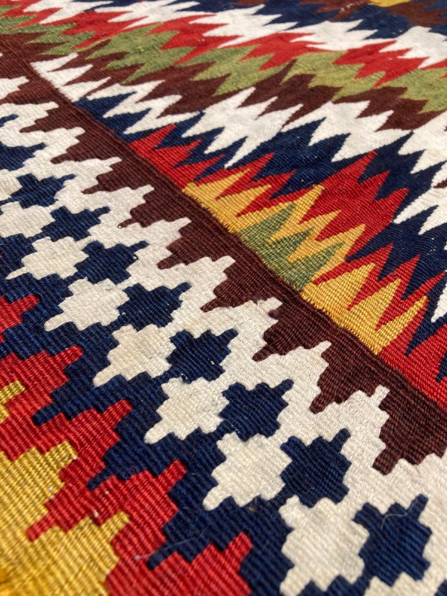 Kilim Veramin - Qashqai. Perse. Circa 1880. 265 x 160 cm-photo-7