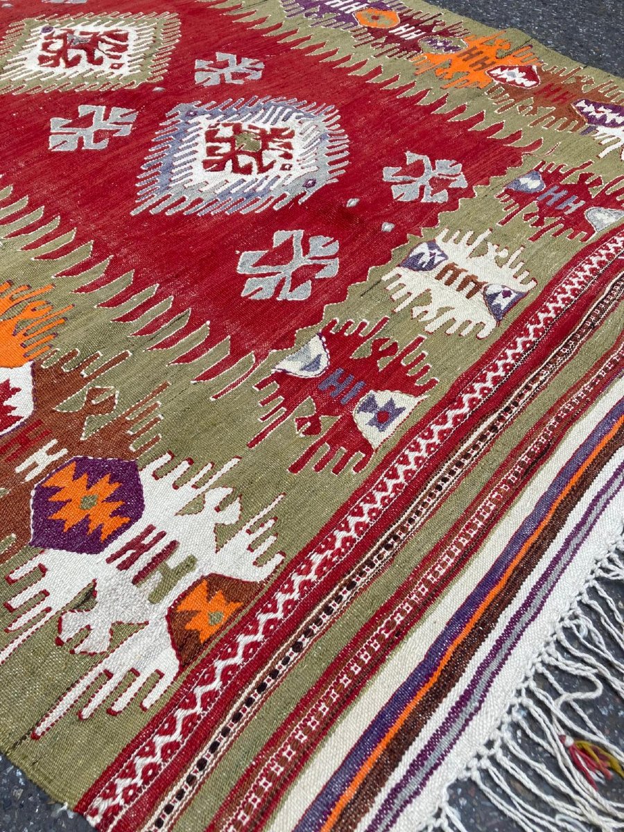 Kilim Afyon Daskiri - Anatolia. Circa 1950. 240 X 150 Cm-photo-5