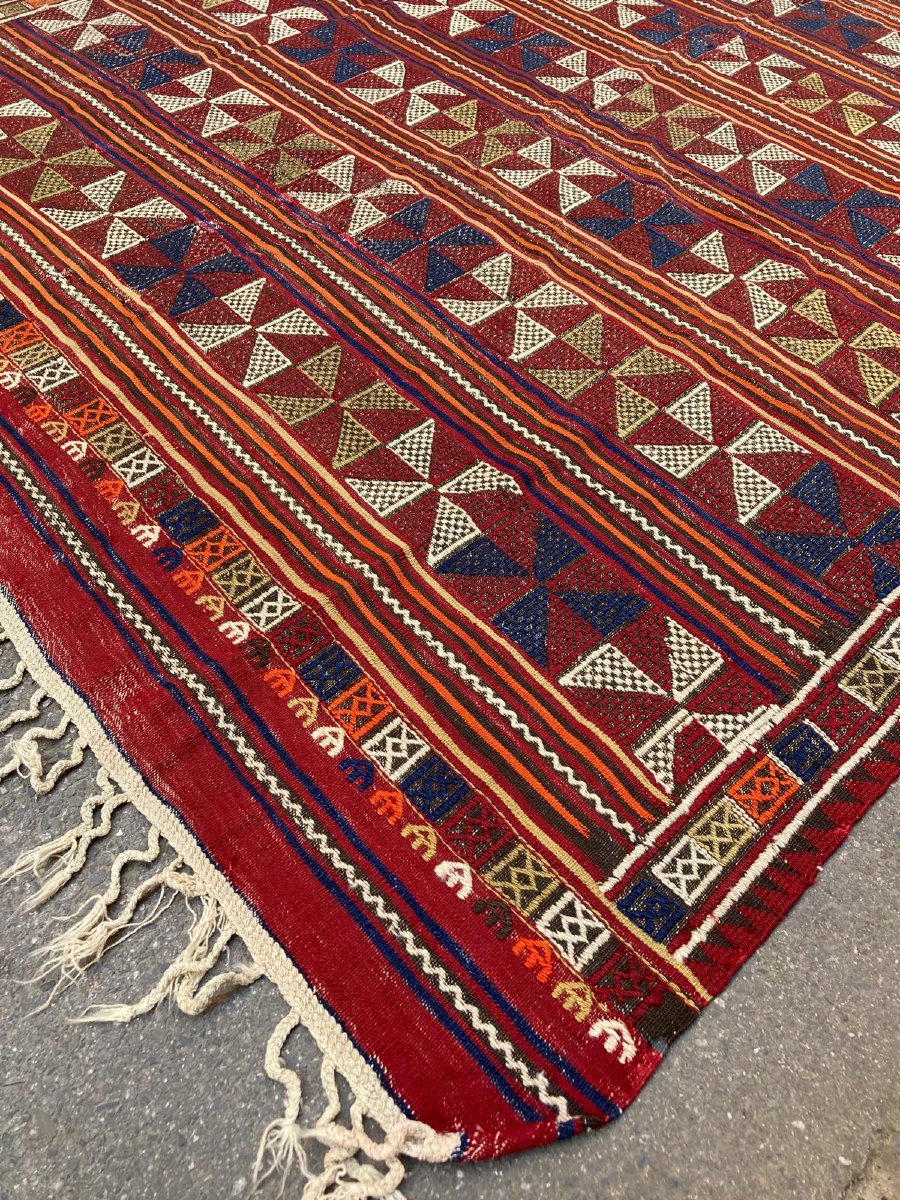 Kilim / Cicim Yüncü Balikesir - Anatolia. 1930s. 310 X 198 Cm-photo-3