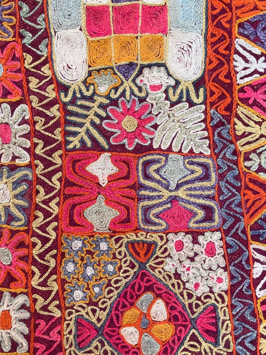 Kilim / Broderie. Irak. Années 1970. 235 x 72 cm-photo-3