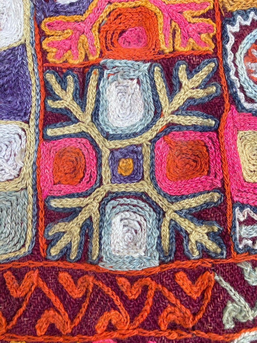 Kilim / Broderie. Irak. Années 1970. 235 x 72 cm-photo-6