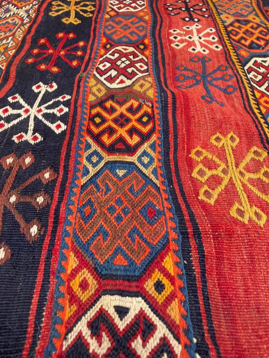 Kilim Adiyaman - Anatolia. Circa 1880. 202 X 74 Cm-photo-2