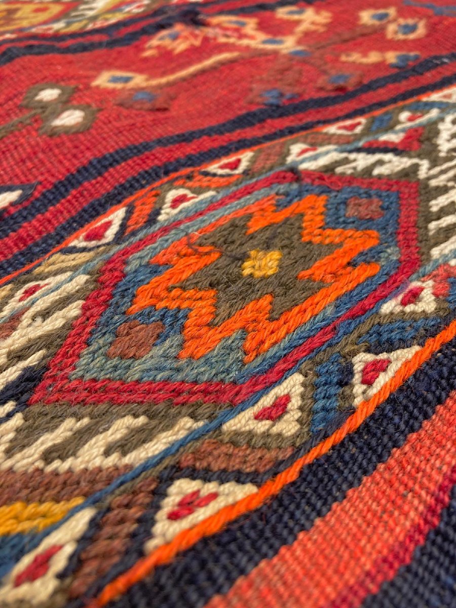 Kilim Adiyaman - Anatolia. Circa 1880. 202 X 74 Cm-photo-4