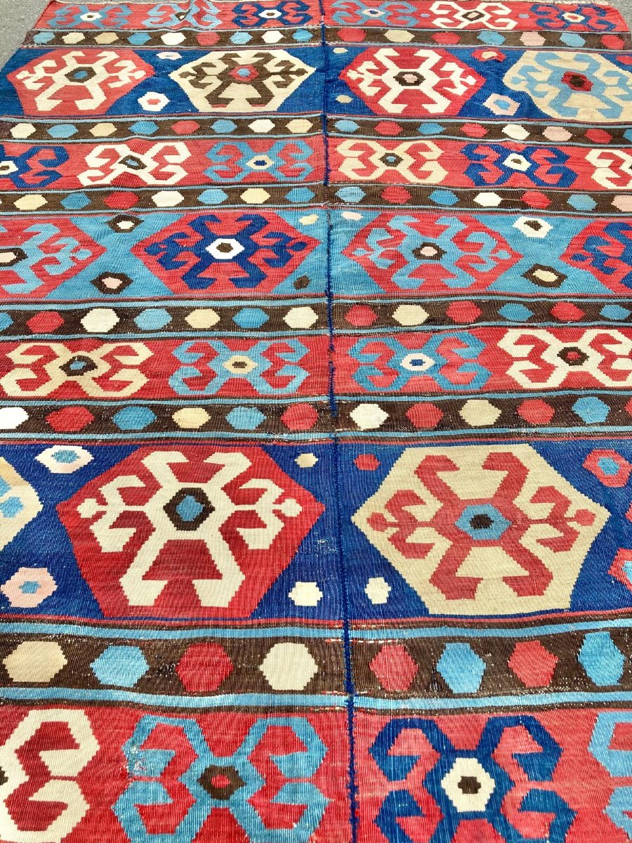 Kilim Caucase. Circa 1880. 230 x 170 cm-photo-3