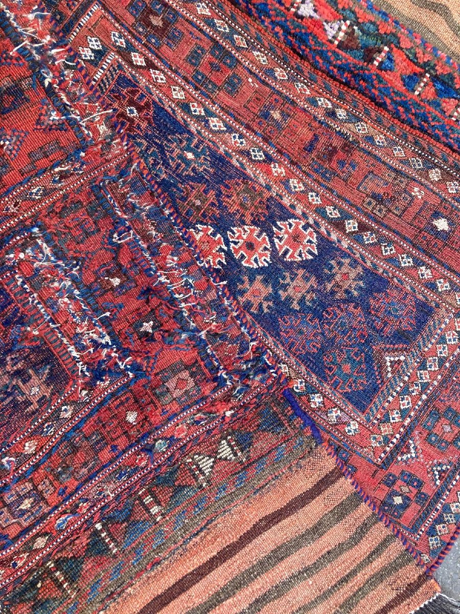 Double sacoche de dromadaire ouverte. Bathiyari - Perse. Circa 1880.172 x 104 cm-photo-5
