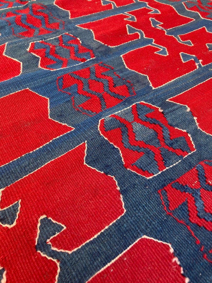 Yüncü Kilim Bergama - Anatolia. Mid 20th. 275 X 164 Cm-photo-2