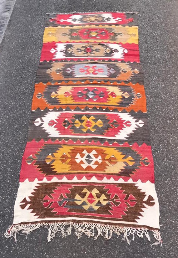 Kilim Afyon. Anatolia. Circa 1950. 335 X 133 Cm