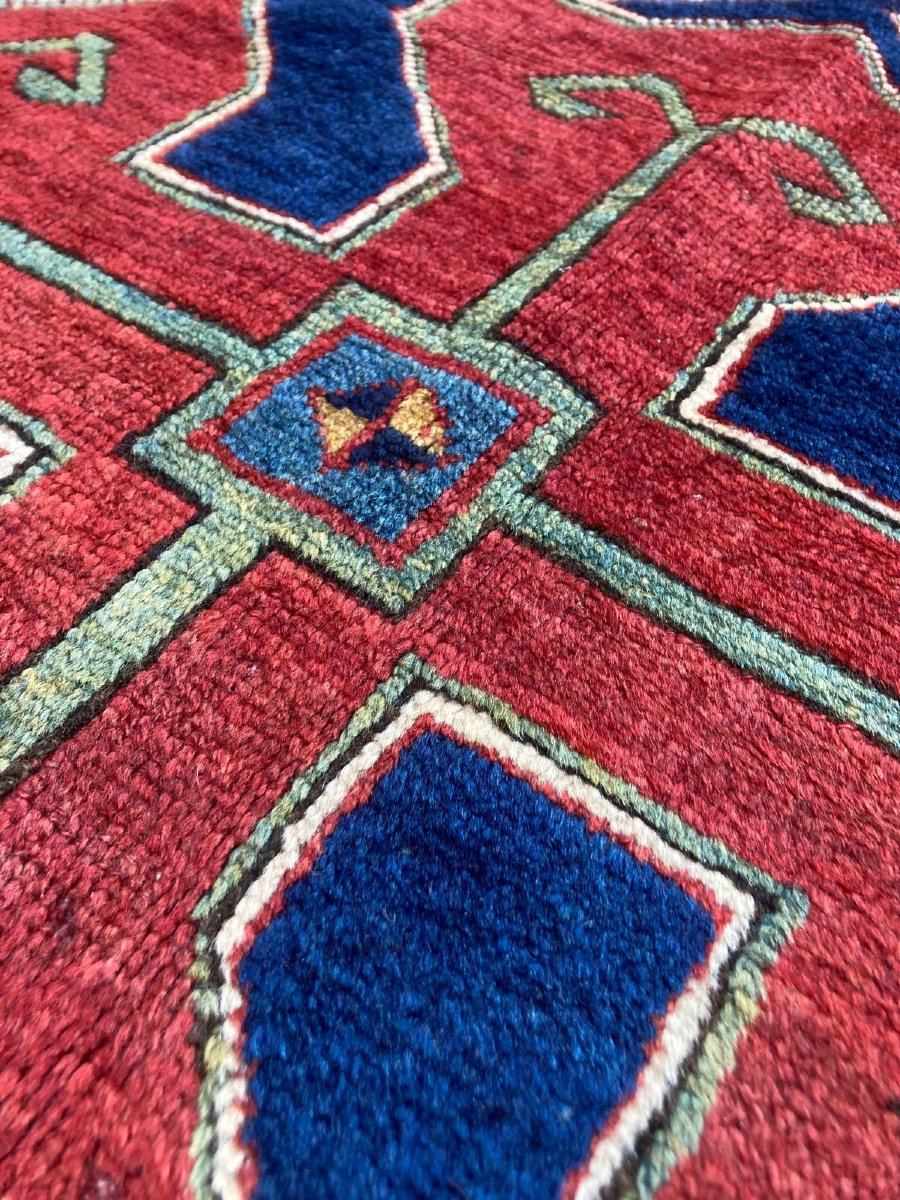 Tapis Caucase. Motif Kazakh. Début 20 ième. 215 x 145 cm-photo-1