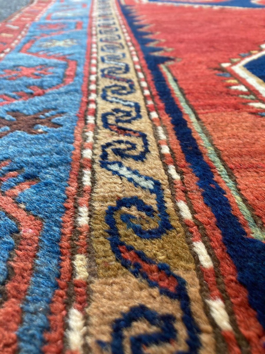 Tapis Caucase. Motif Kazakh. Début 20 ième. 215 x 145 cm-photo-4