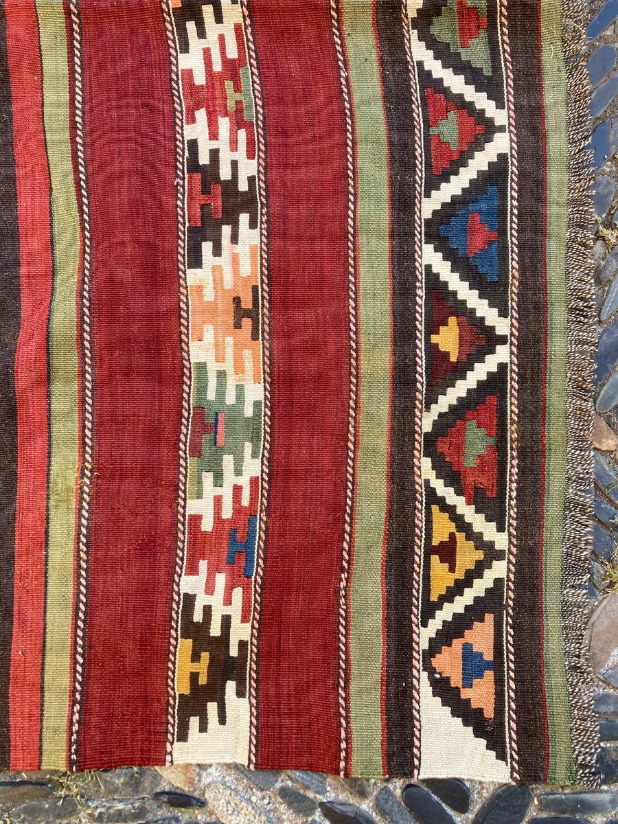 Kilim Shirvan - Caucase. Circa 1880 / 1900. 250 x 135 cm-photo-2