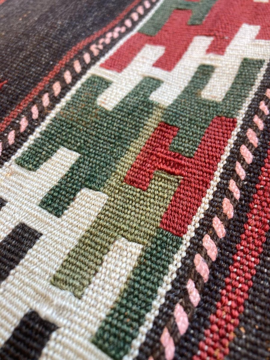 Kilim Shirvan - Caucase. Circa 1880 / 1900. 250 x 135 cm-photo-4