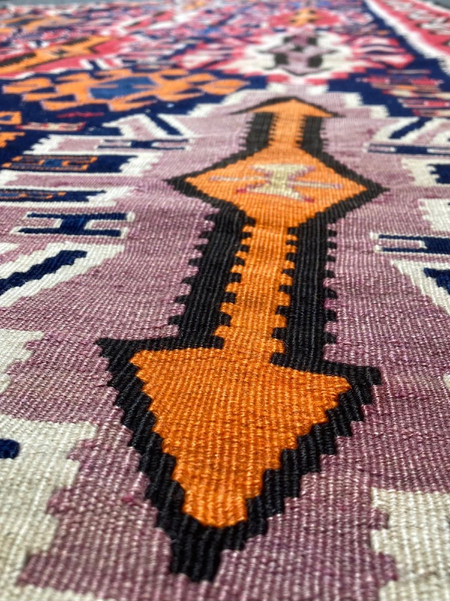 Kilim Kuba - Azerbaïdjan. Circa 1920. 300 x 158 cm-photo-7