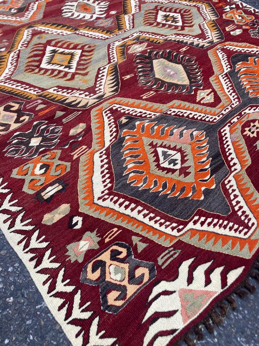 Kilim Mut - Monts Taurus. Anatolie. Circa 1920. 310 x 147 cm-photo-2