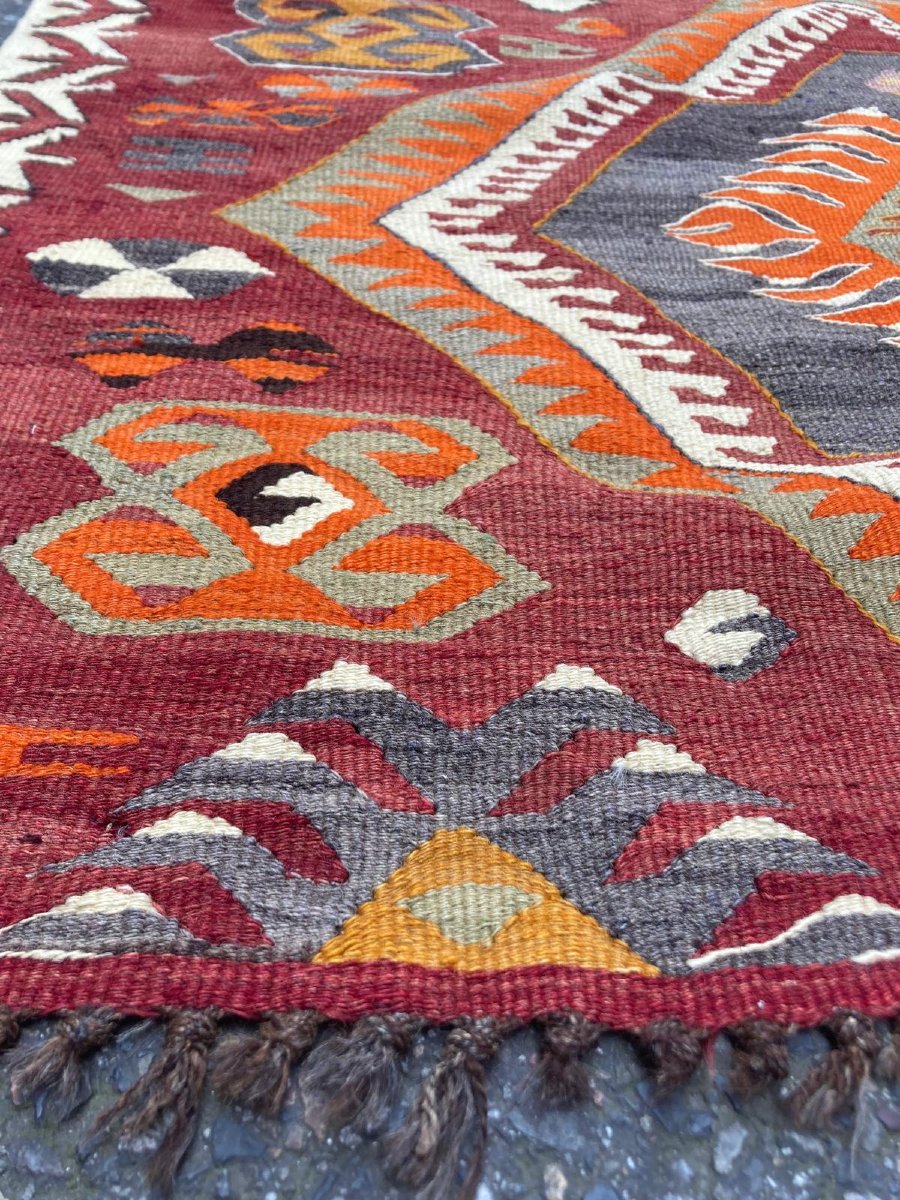 Kilim Mut - Monts Taurus. Anatolie. Circa 1920. 310 x 147 cm-photo-3