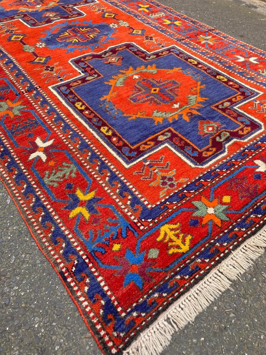 Tapis Caucase. Milieu 20 ième. 245 x 135 cm-photo-2