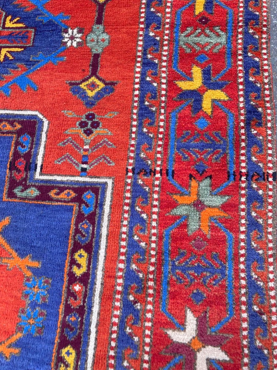 Tapis Caucase. Milieu 20 ième. 245 x 135 cm-photo-1