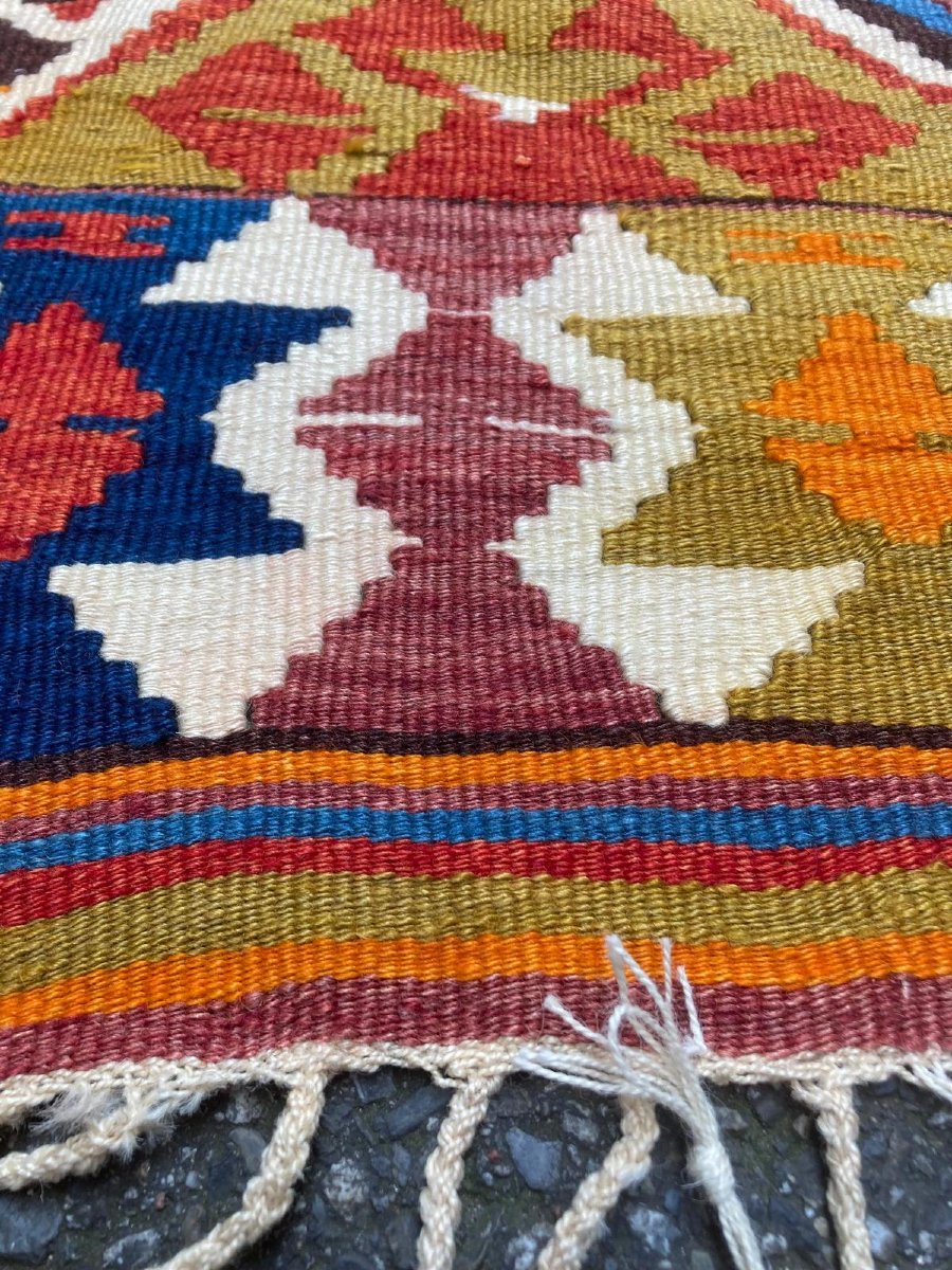 Anatolian Kilim. Mid-20th Century. 305 X 125 Cm-photo-3