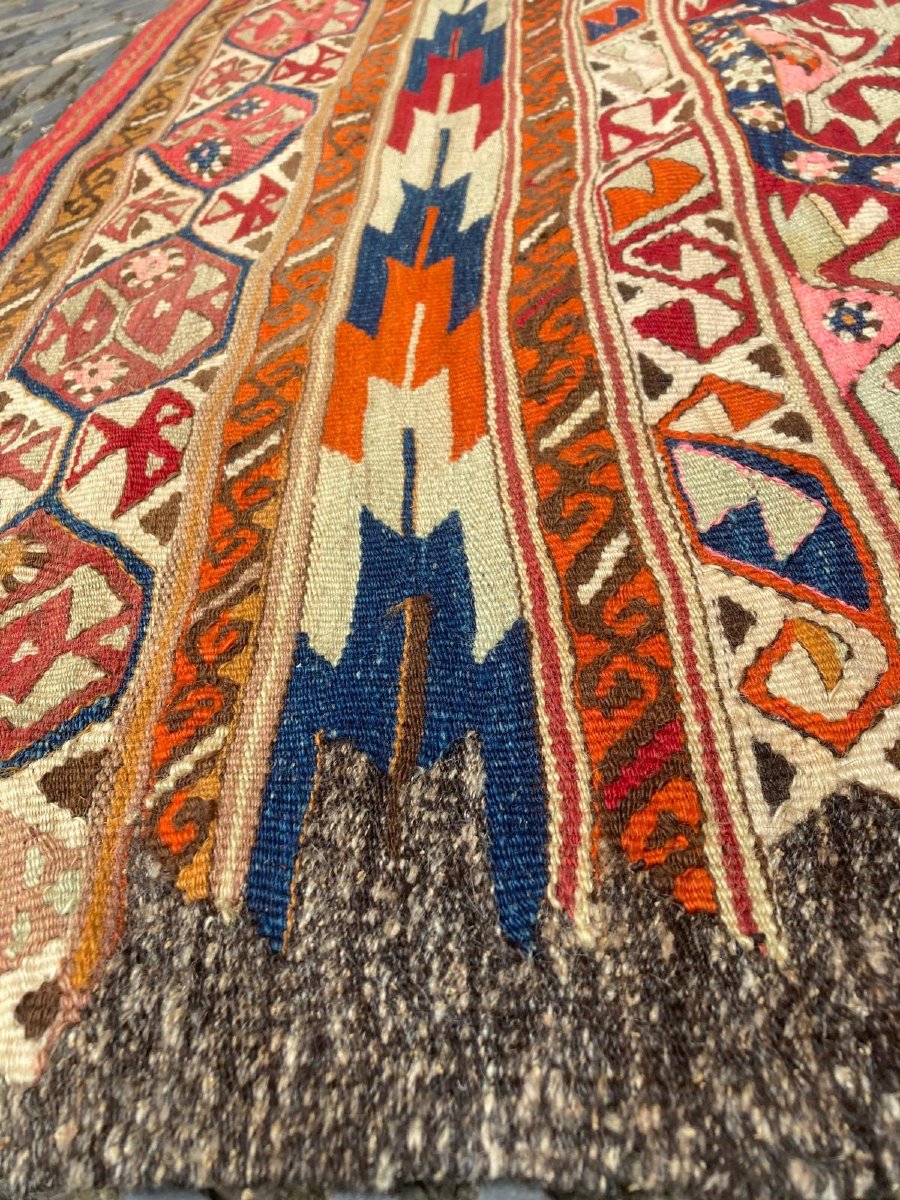 Kilim Mersin - Anatolie. Circa  1920. 105 x 101 cm-photo-3