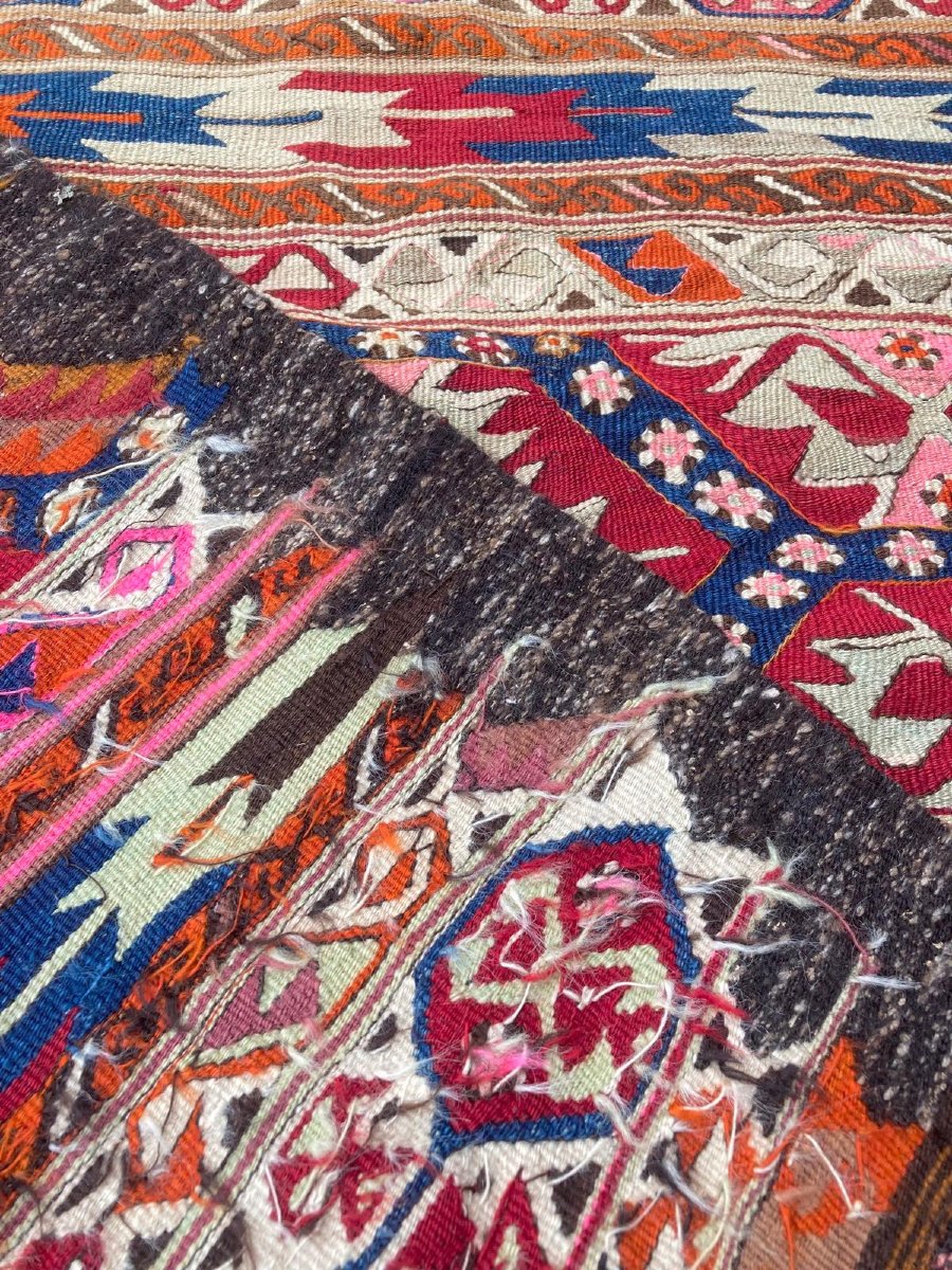 Kilim Mersin - Anatolie. Circa  1920. 105 x 101 cm-photo-1