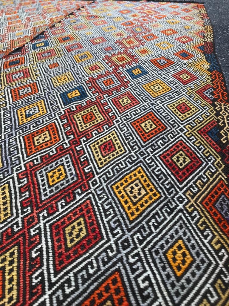 Kilim Cicim Konya. Anatolie. Circa 1920. 250 x 160 cm-photo-3