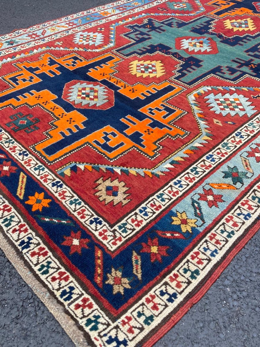 Caucasus Rug. Mid-20th Century. 225 X 147 Cm-photo-2