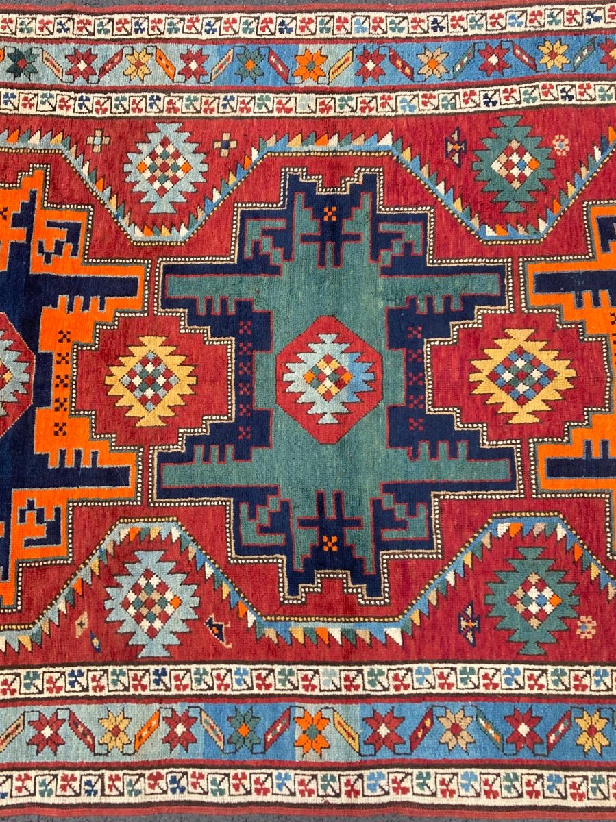 Caucasus Rug. Mid-20th Century. 225 X 147 Cm-photo-3
