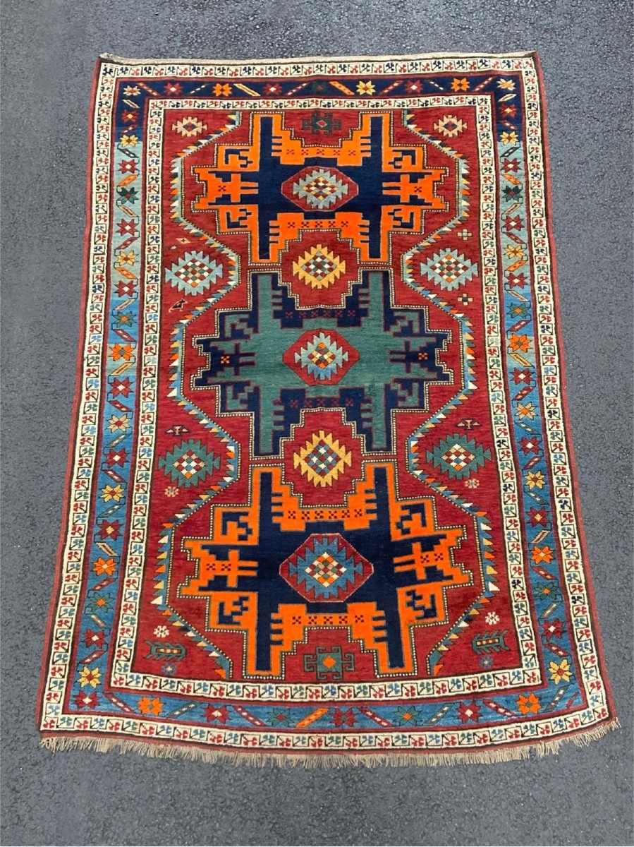 Caucasus Rug. Mid-20th Century. 225 X 147 Cm