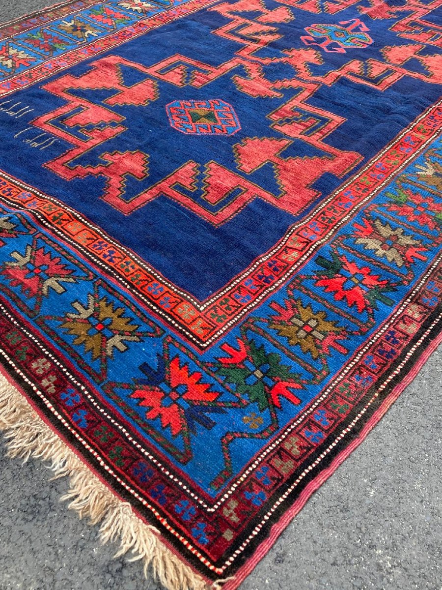 Tapis Caucase. Daté 1970. 385 x 160 cm-photo-3