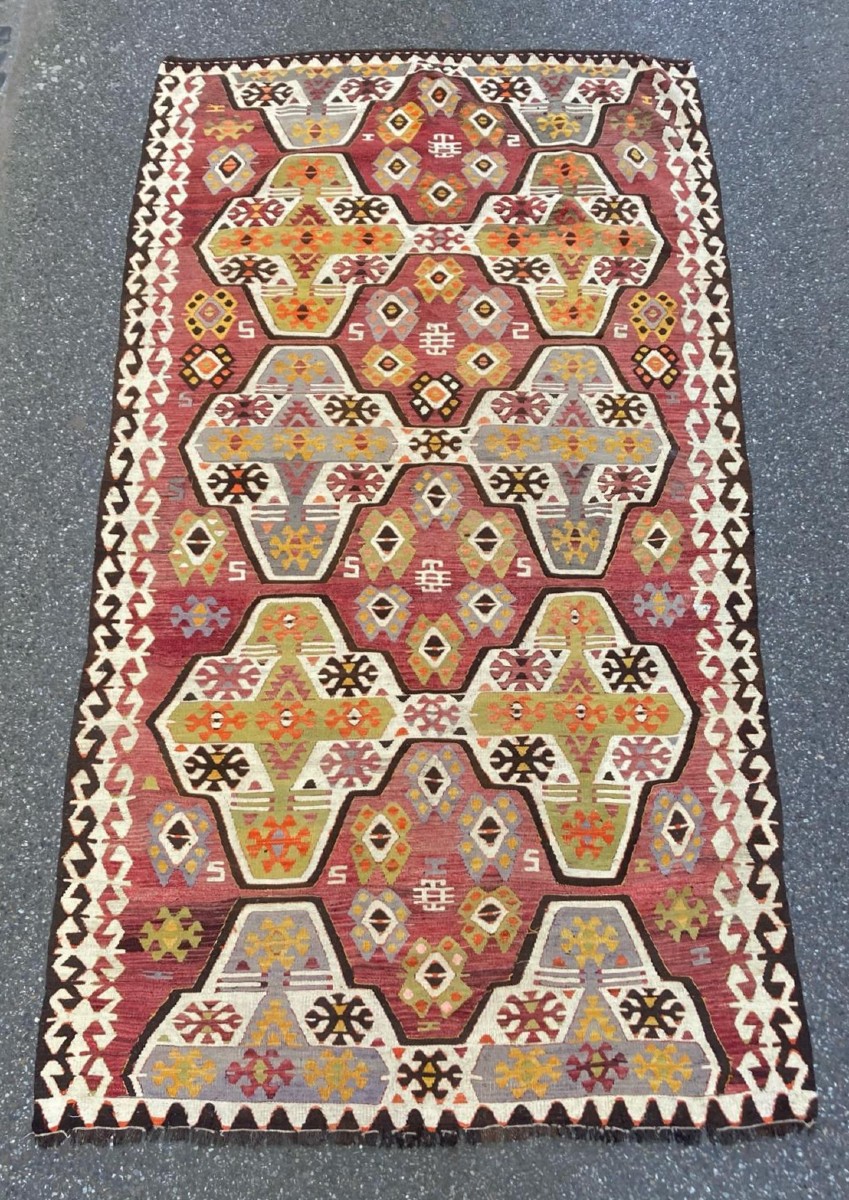 Kilim Mut - Monts Taurus. Anatolie. Années 1930. 313 x 165 cm
