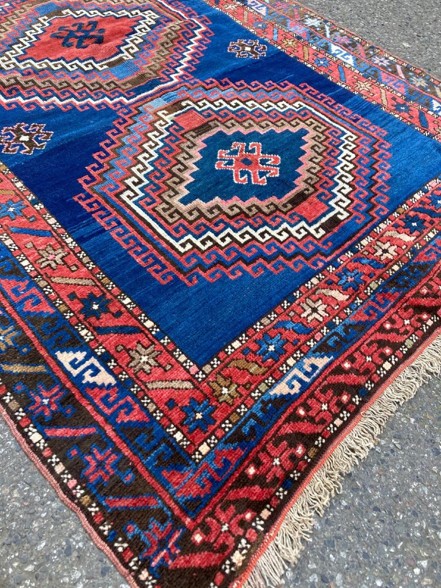 Tapis Caucase / Kazakh. Début 20 ieme. 215 x 136 cm-photo-2