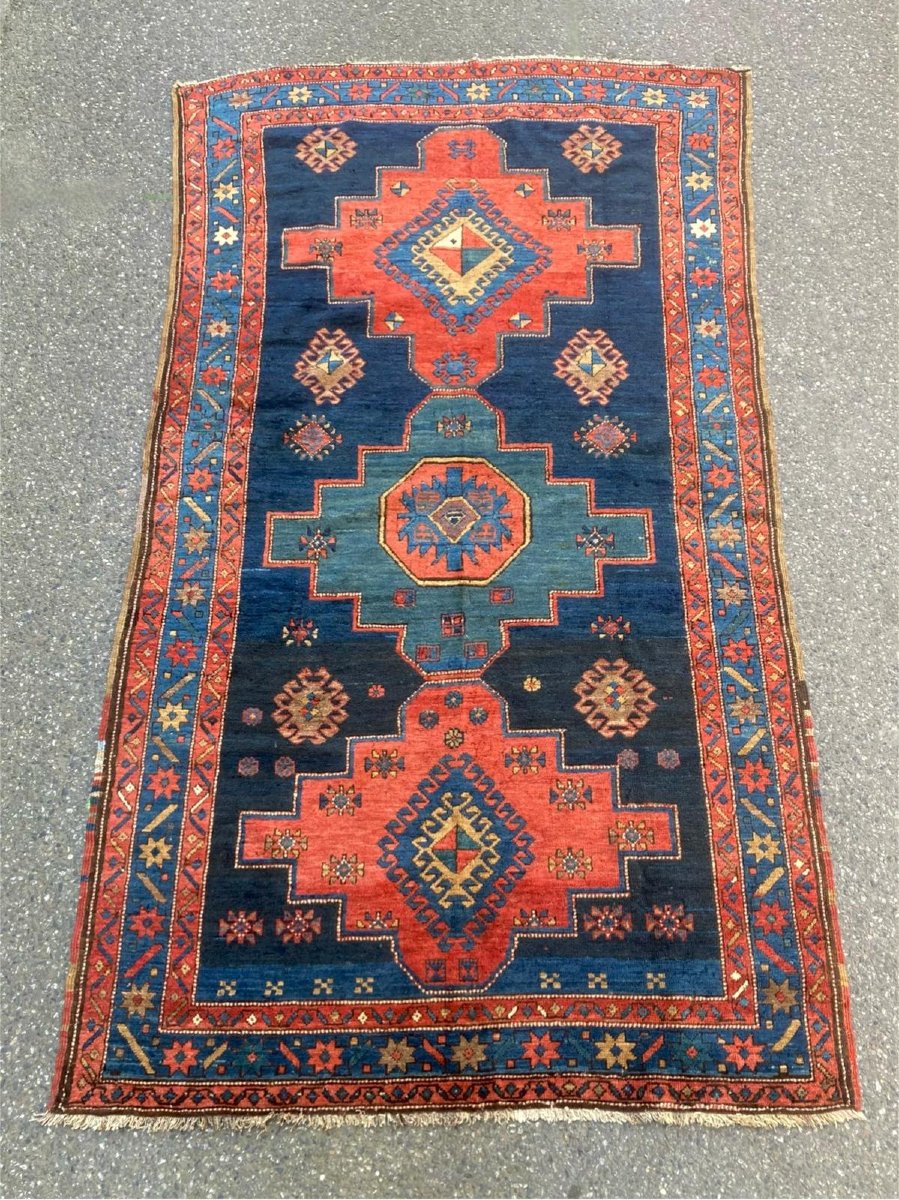 Tapis Kazakh - Caucase. Fin 19 ième. 255 x 135 cm-photo-2