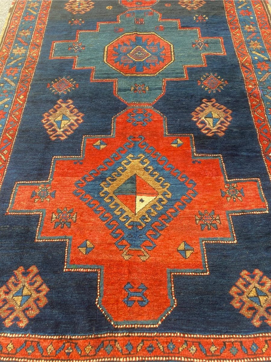 Tapis Kazakh - Caucase. Fin 19 ième. 255 x 135 cm-photo-3