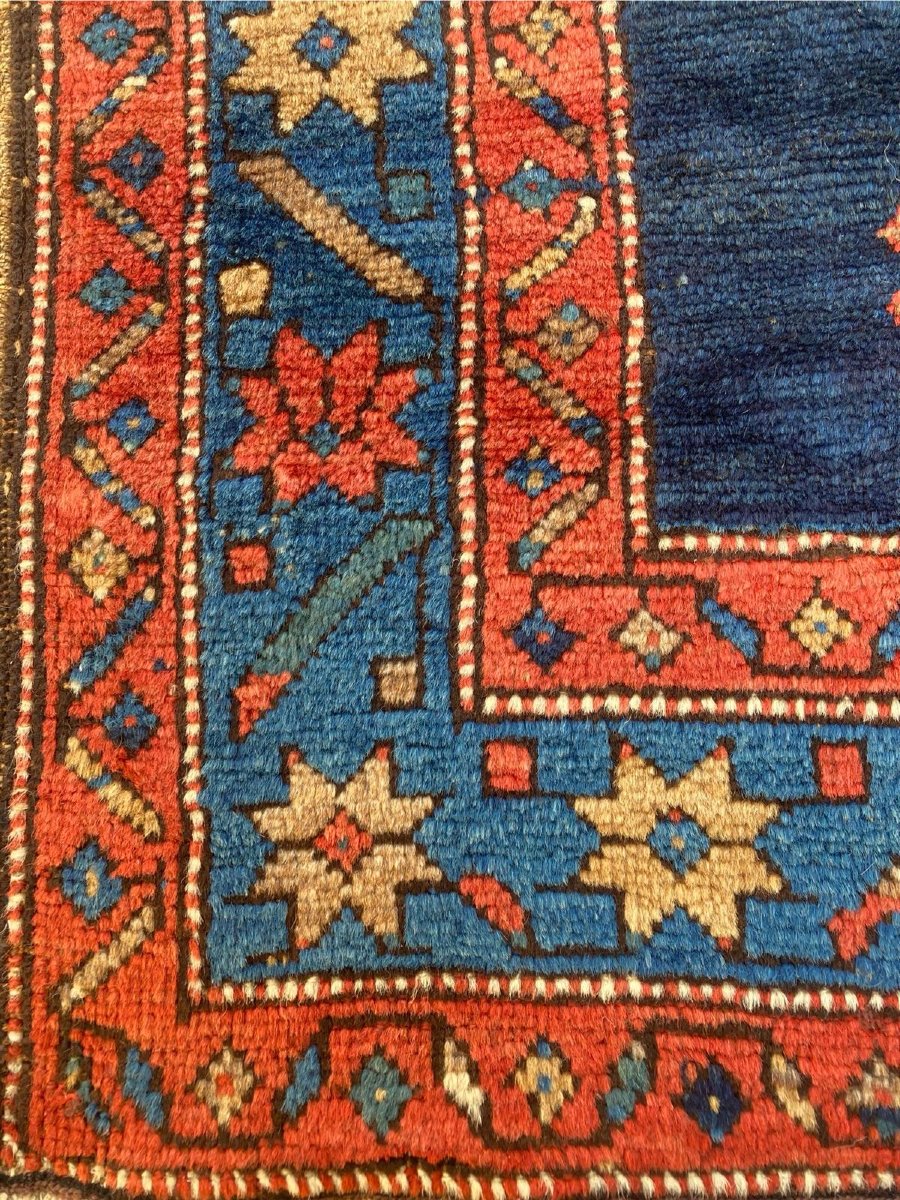 Tapis Kazakh - Caucase. Fin 19 ième. 255 x 135 cm-photo-1