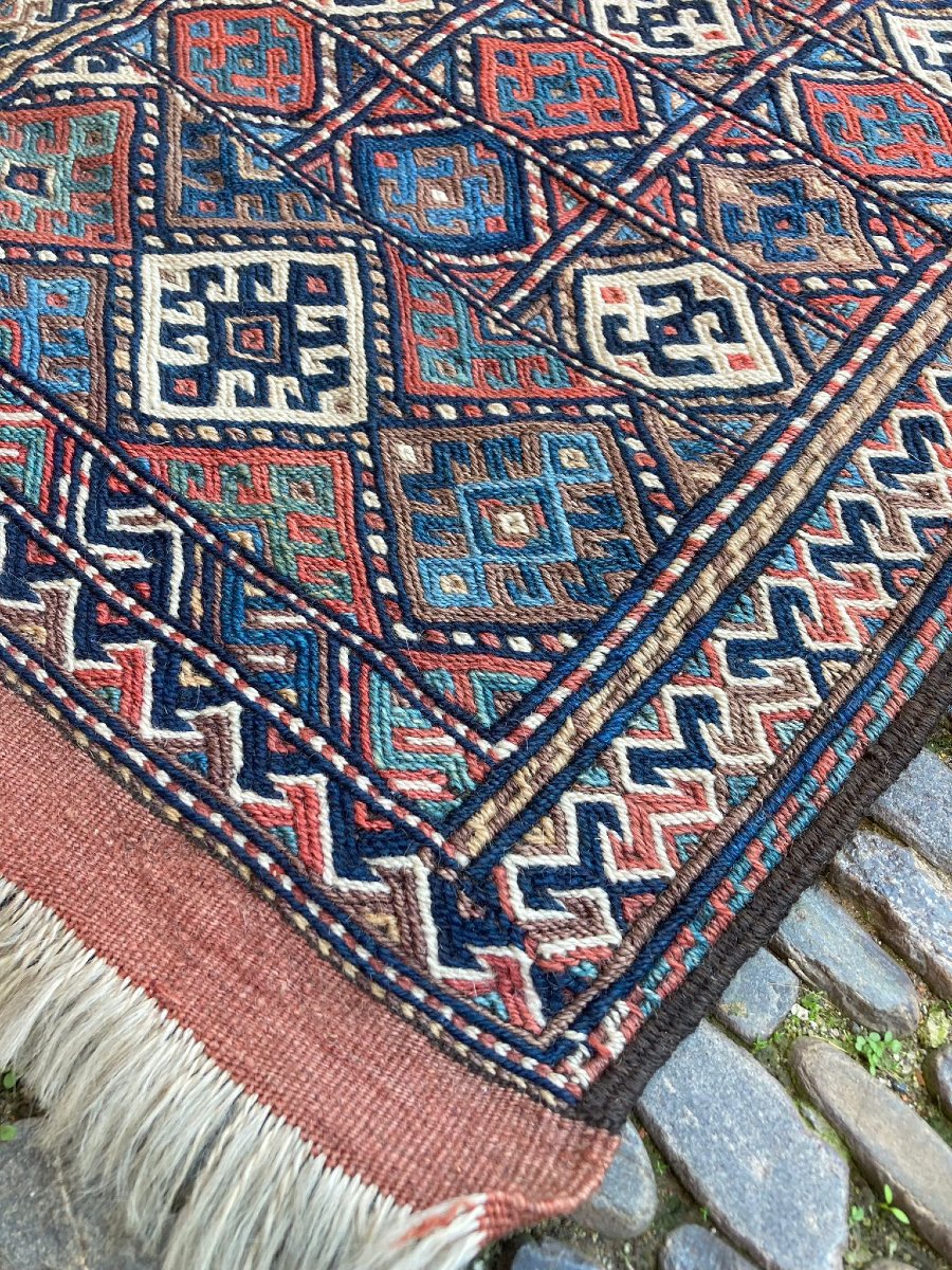 Tapis Sumak. Kocan. Iran. 76 x 38 cm-photo-4