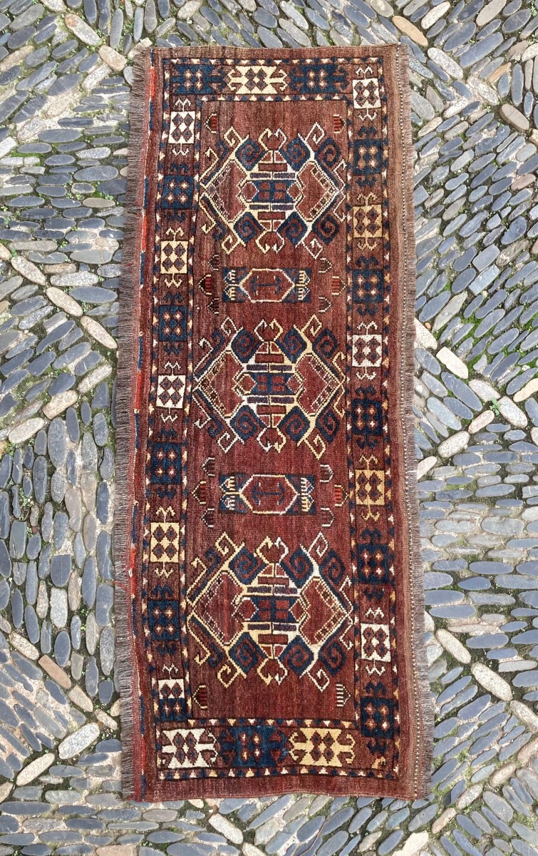 Doormat. Afghanistan. Mid-20th Century. 127 X 46 Cm