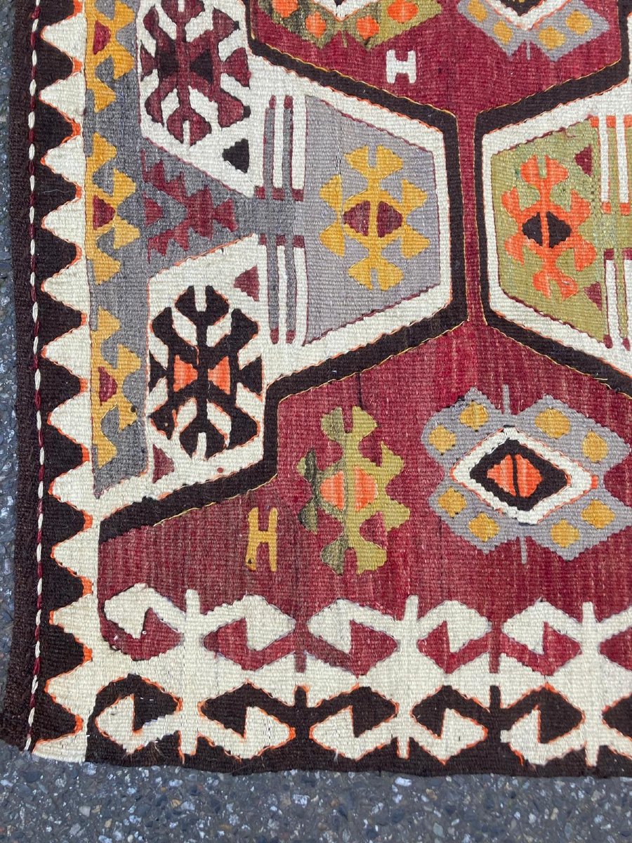 Kilim Mut - Monts Taurus. Anatolie. Années 1930. 313 x 165 cm-photo-3