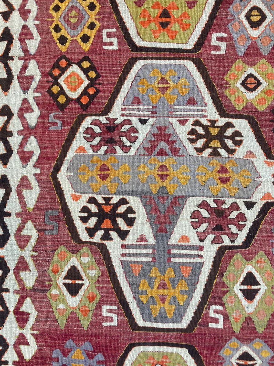 Kilim Mut - Monts Taurus. Anatolie. Années 1930. 313 x 165 cm-photo-1