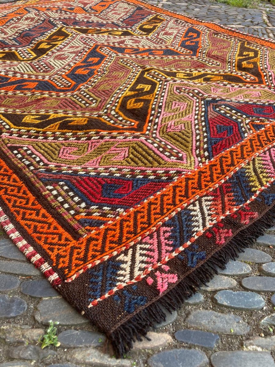 Tapis / Cicim Mut. Anatolie. Circa 1920. 138 x 98 cm-photo-2