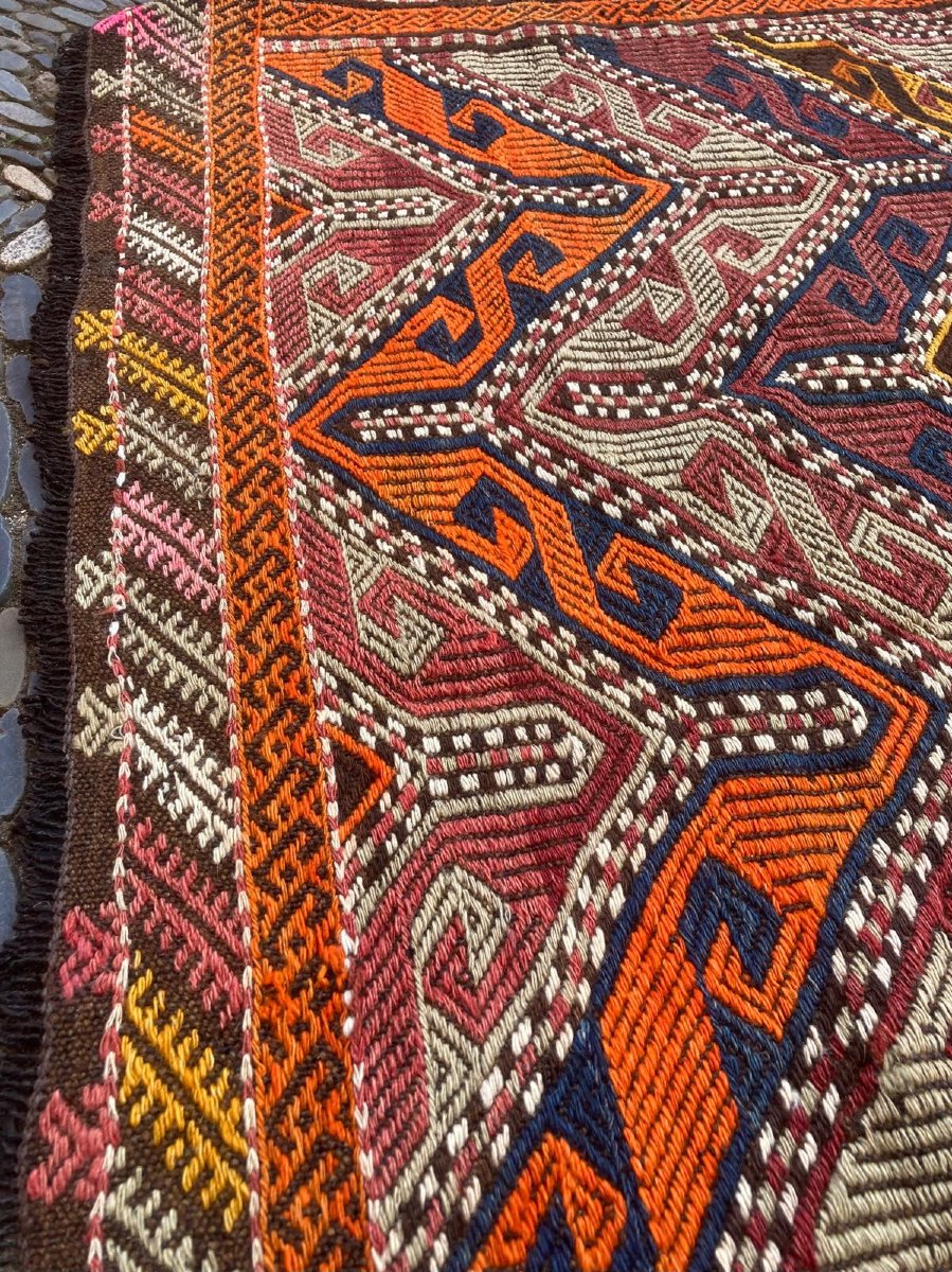 Tapis / Cicim Mut. Anatolie. Circa 1920. 138 x 98 cm-photo-4