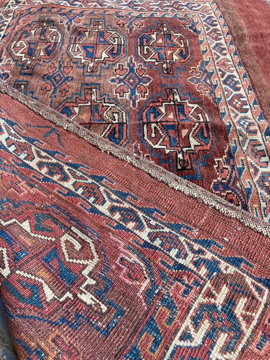 Tapis de selle Yomud Turkmène. Circa 1880. 115 x 73 c-photo-3