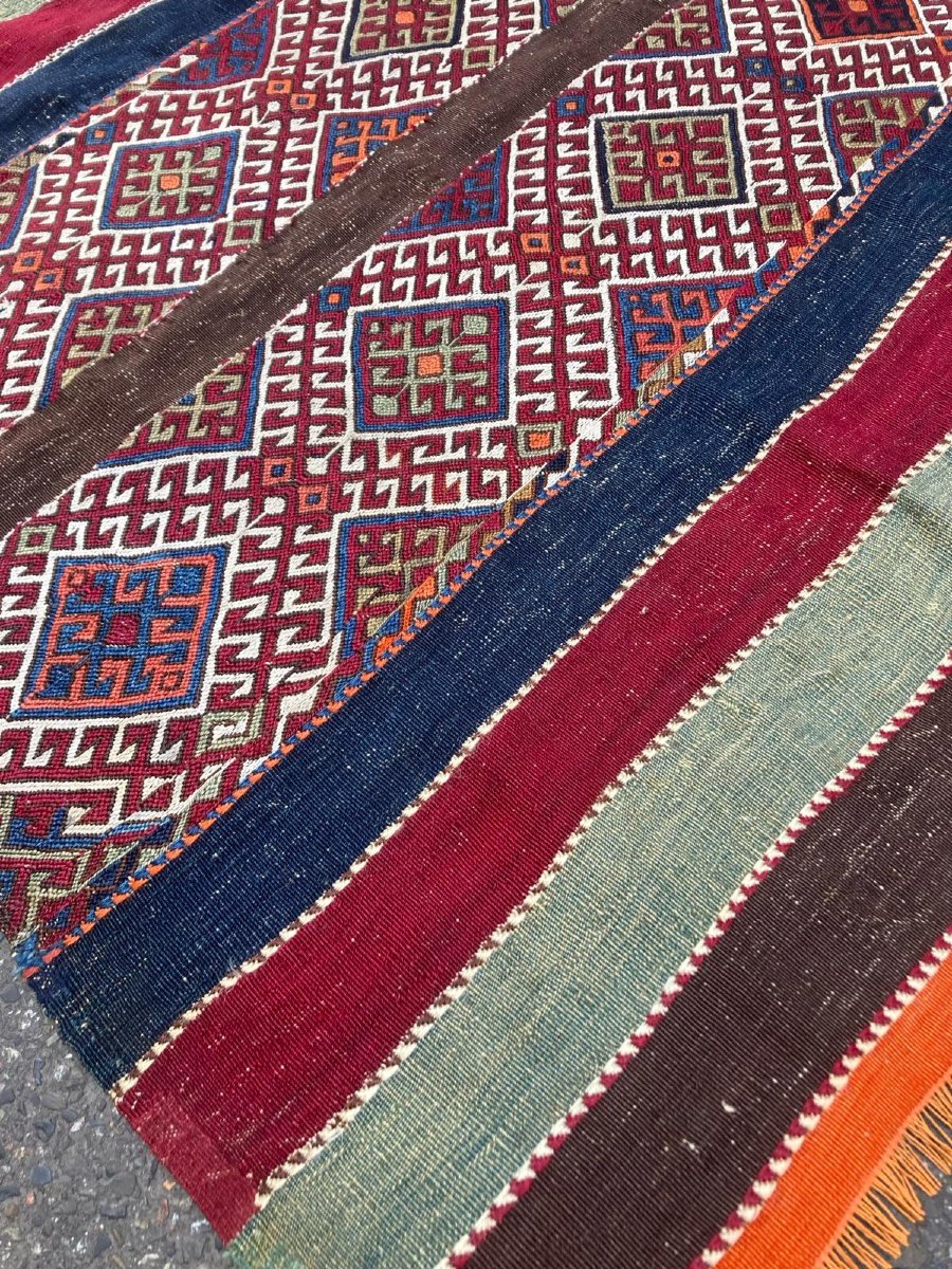 Kilim Cuval Gaziantep - Anatolie. Circa 1880.  130 x 108 cm-photo-2