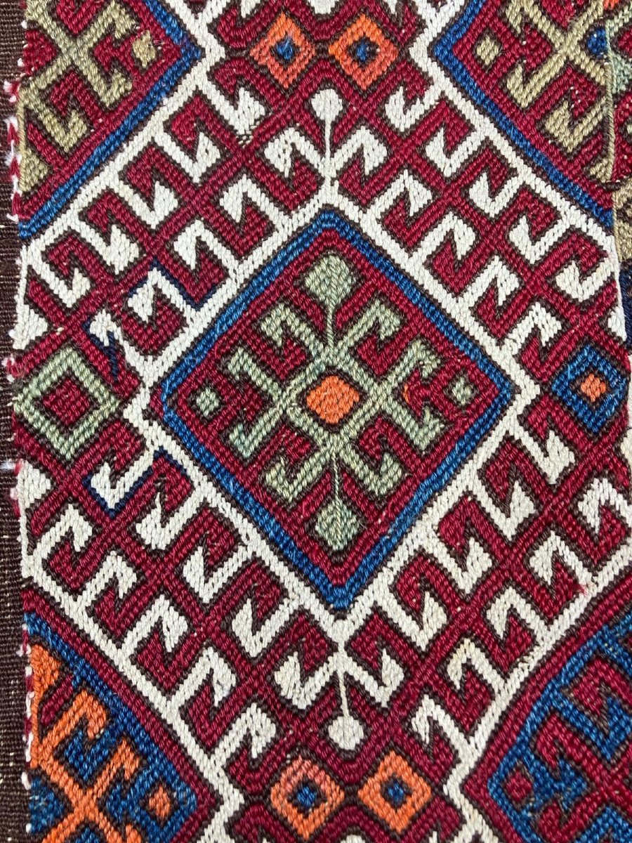 Kilim Cuval Gaziantep - Anatolie. Circa 1880.  130 x 108 cm-photo-4