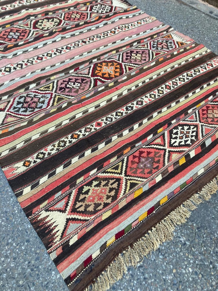 Kilim Shirvan. Caucase. Circa 1920. 325 x 162 cm-photo-2
