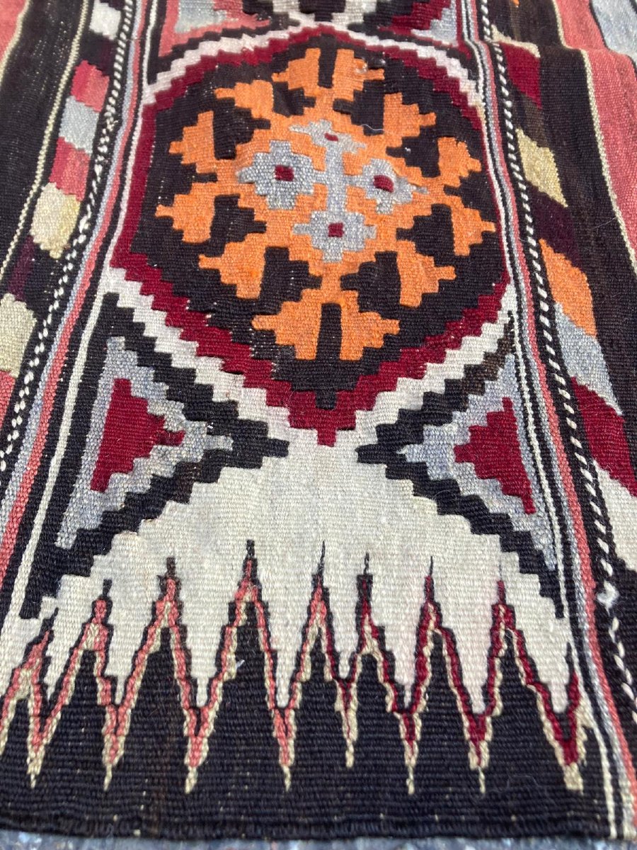 Kilim Shirvan. Caucase. Circa 1920. 325 x 162 cm-photo-4