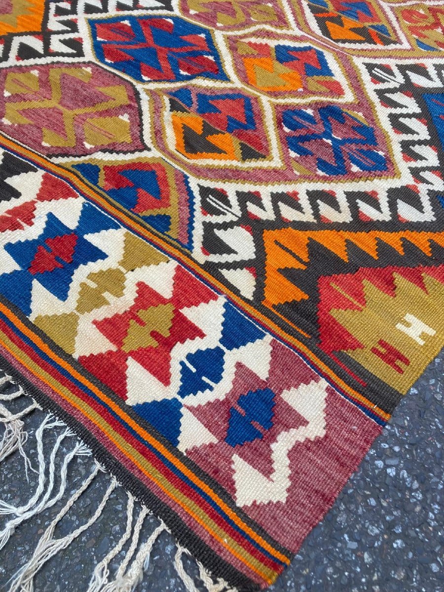 Anatolian Kilim. Mid-20th Century. 305 X 125 Cm-photo-2