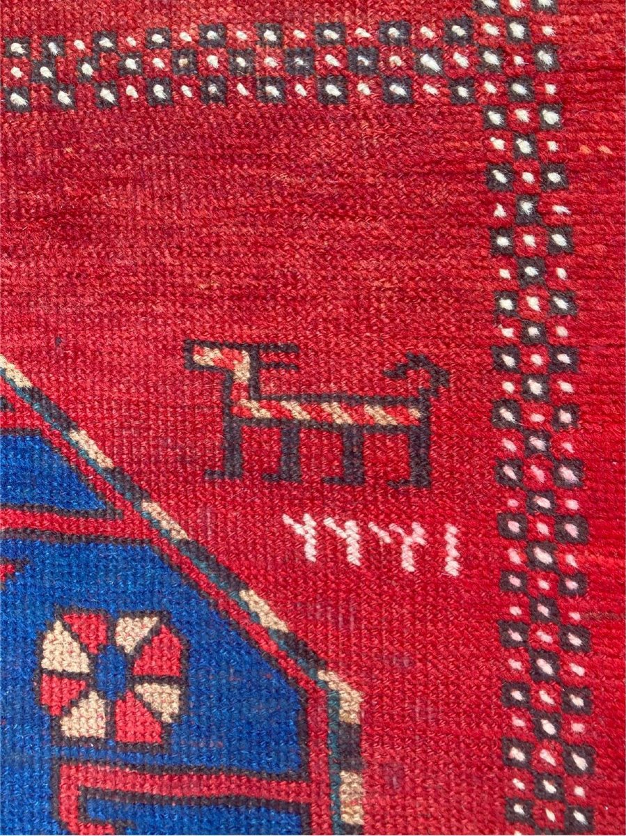 Tapis Kazakh. Caucase. Daté 1904. 295 x 135 cm-photo-4