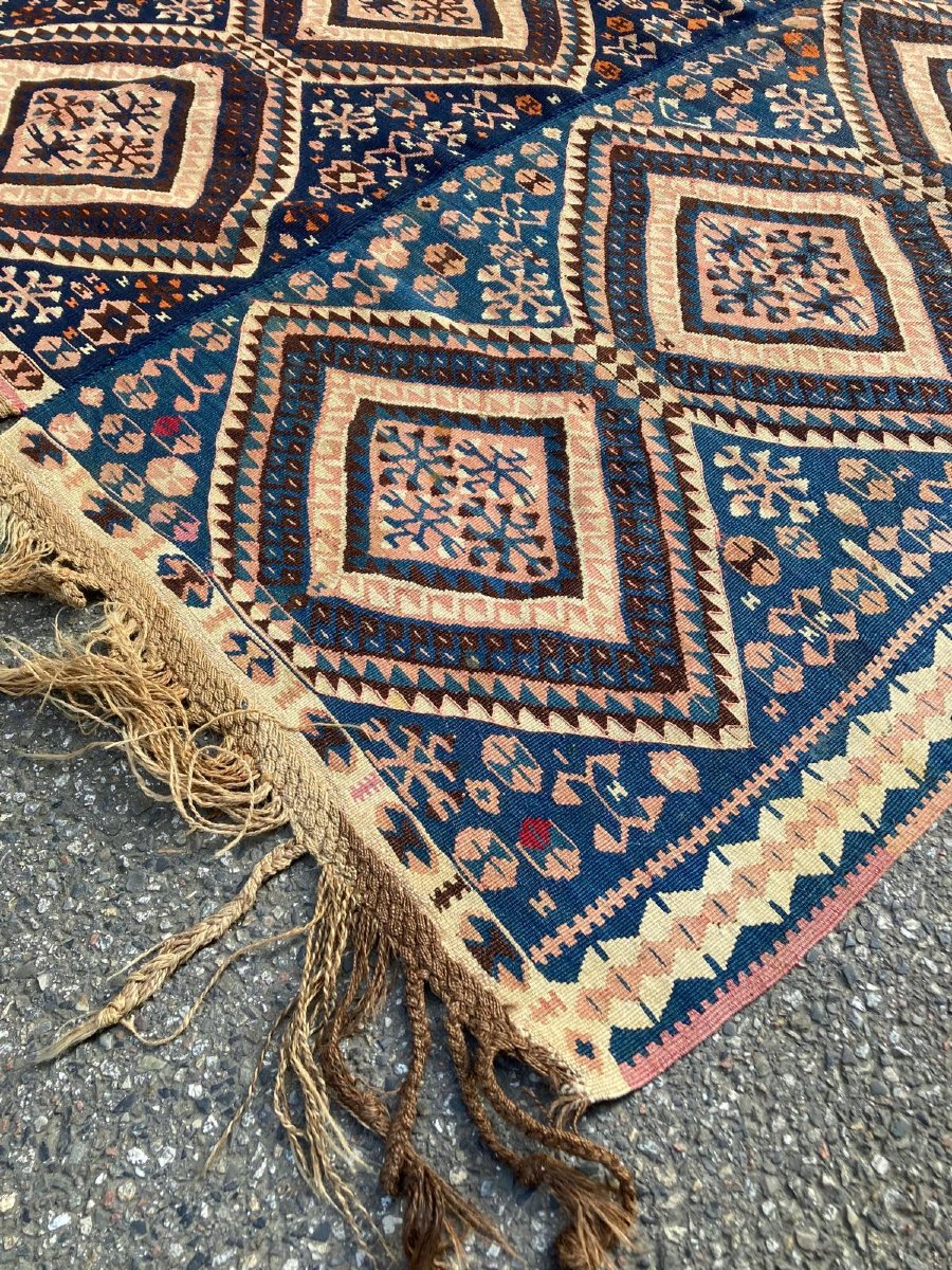 Kilim Hakkari - Anatolie. Circa 1880.200 x 156 cm-photo-4