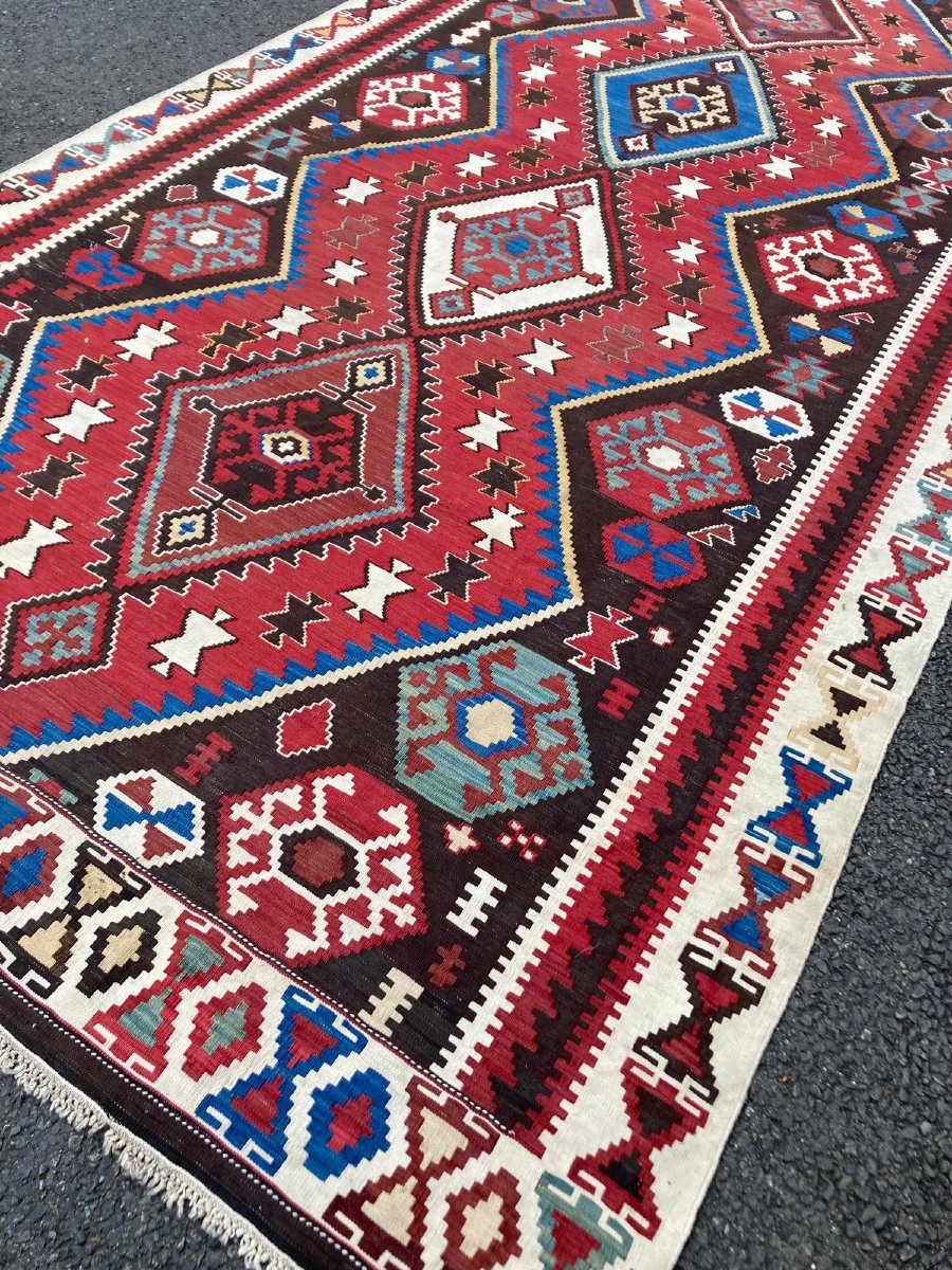 Kilim Shahsaven - Persia. Early 20th Century. 340 X 168 Cm-photo-2