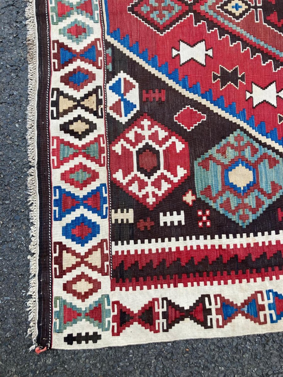 Kilim Shahsaven - Persia. Early 20th Century. 340 X 168 Cm-photo-3